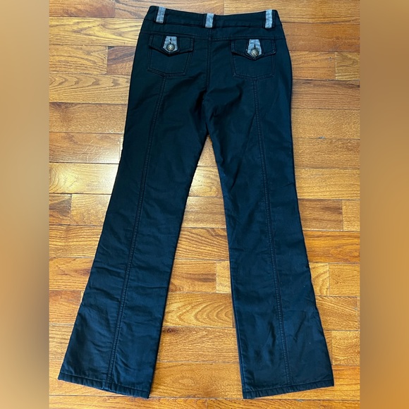 Sun Flower Lightly Insulated Black Cotton Pants with Corduroy Details Women’s S - Picture 9 of 9